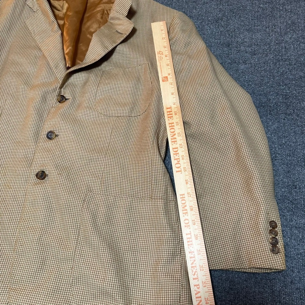 Ralph Lauren Purple Label Camel Hair Silk Houndstooth Blazer Made in England 42R - Picture 5 of 10